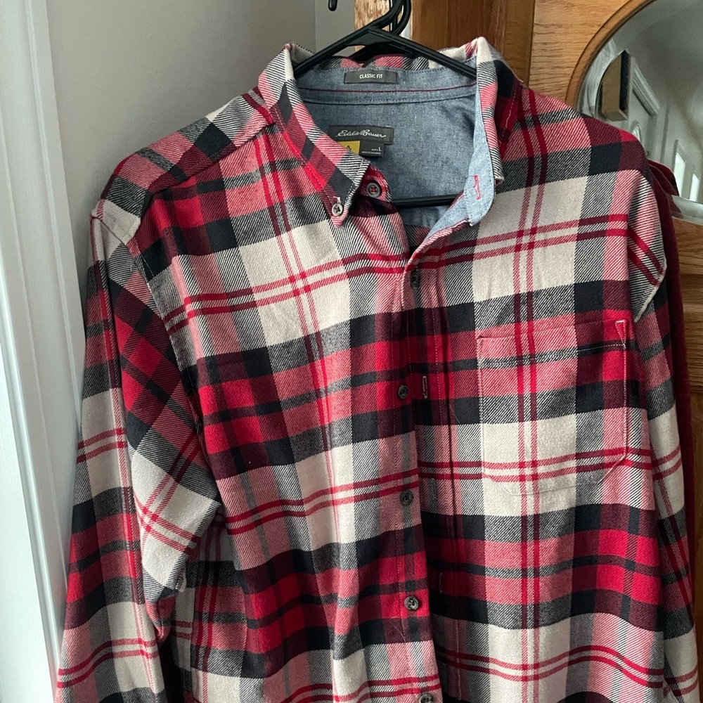 Plaid men’s button up shirt - Eddie Bauer